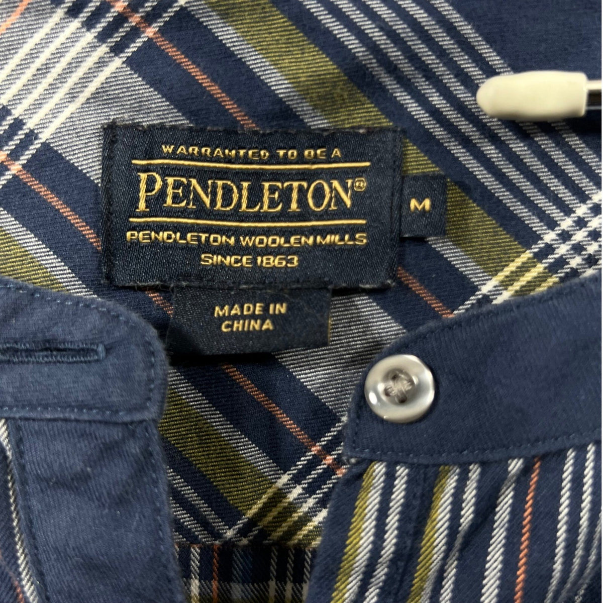 Pendleton Plaid Cotton Shirt Dress Womens M Tunic Casual Classic Comfort Preppy