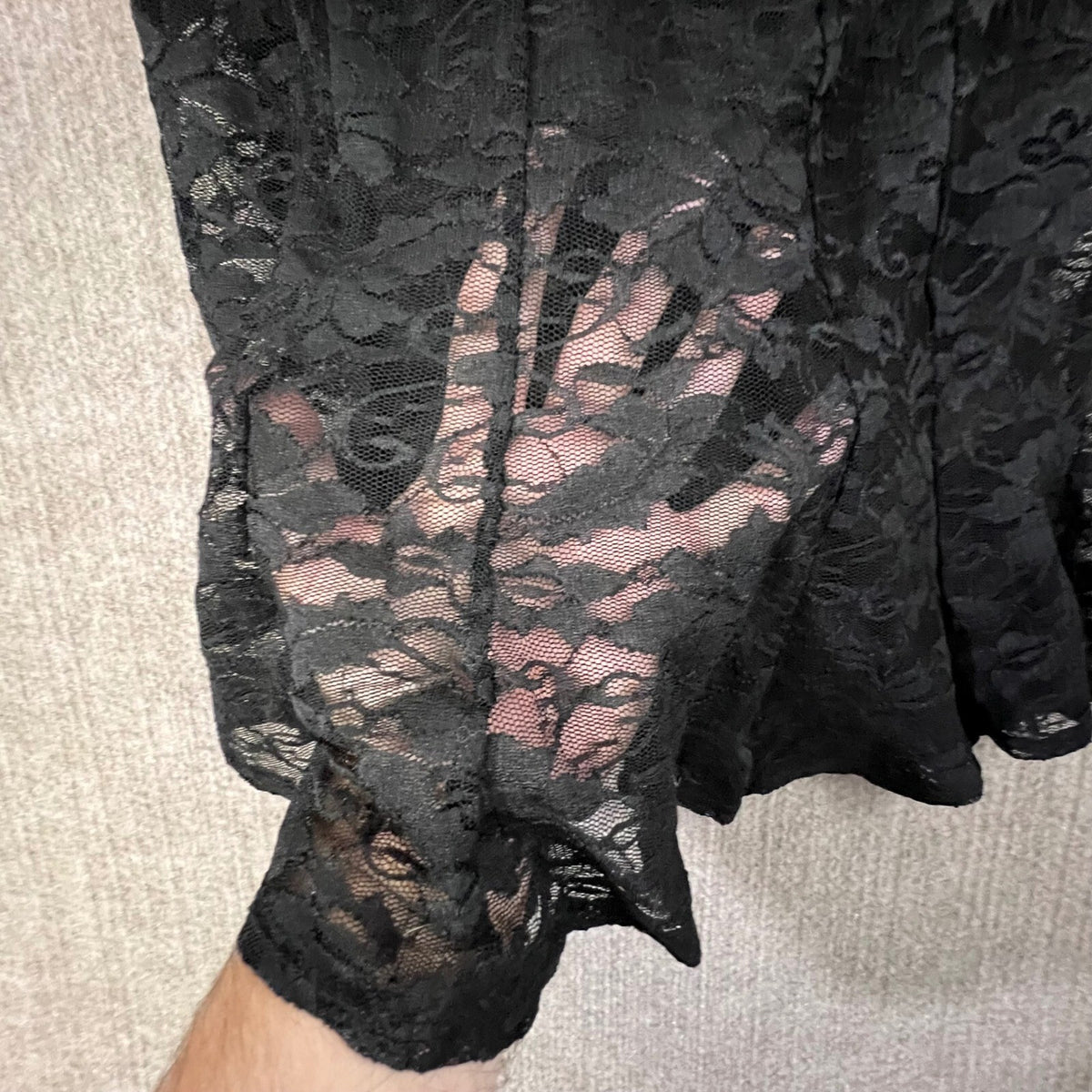 Body Central Black Lace Peplum Tank Top Sleeveless Lined Party Goth Emo