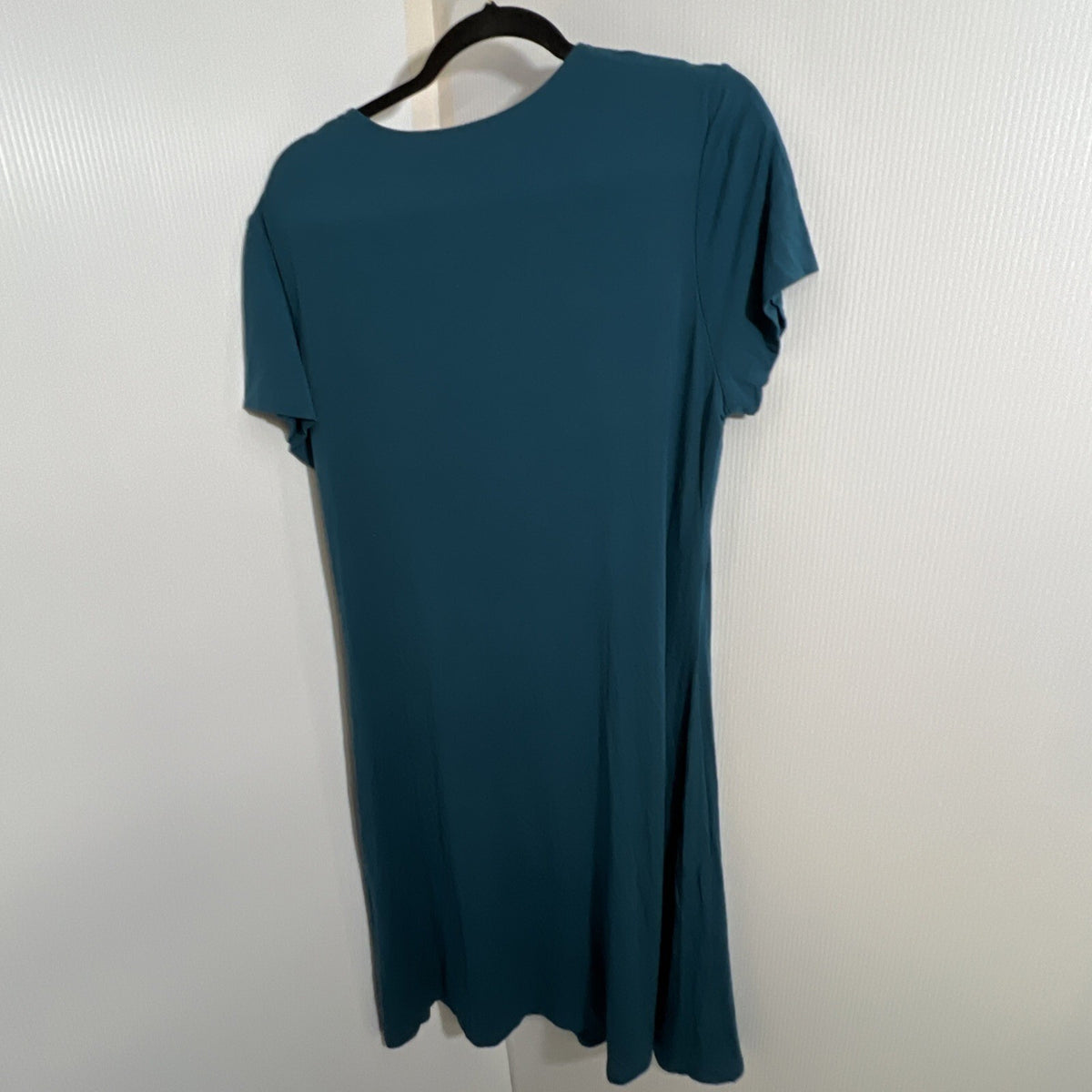Boden Jersey Dress V Neck Flutter Sleeve Size Long 18 L Jeweled Gathered Stretch