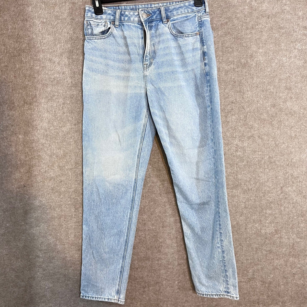 American Eagle Mom Jeans Womens 6 Light Wash High Rise Strigid Denim Casual