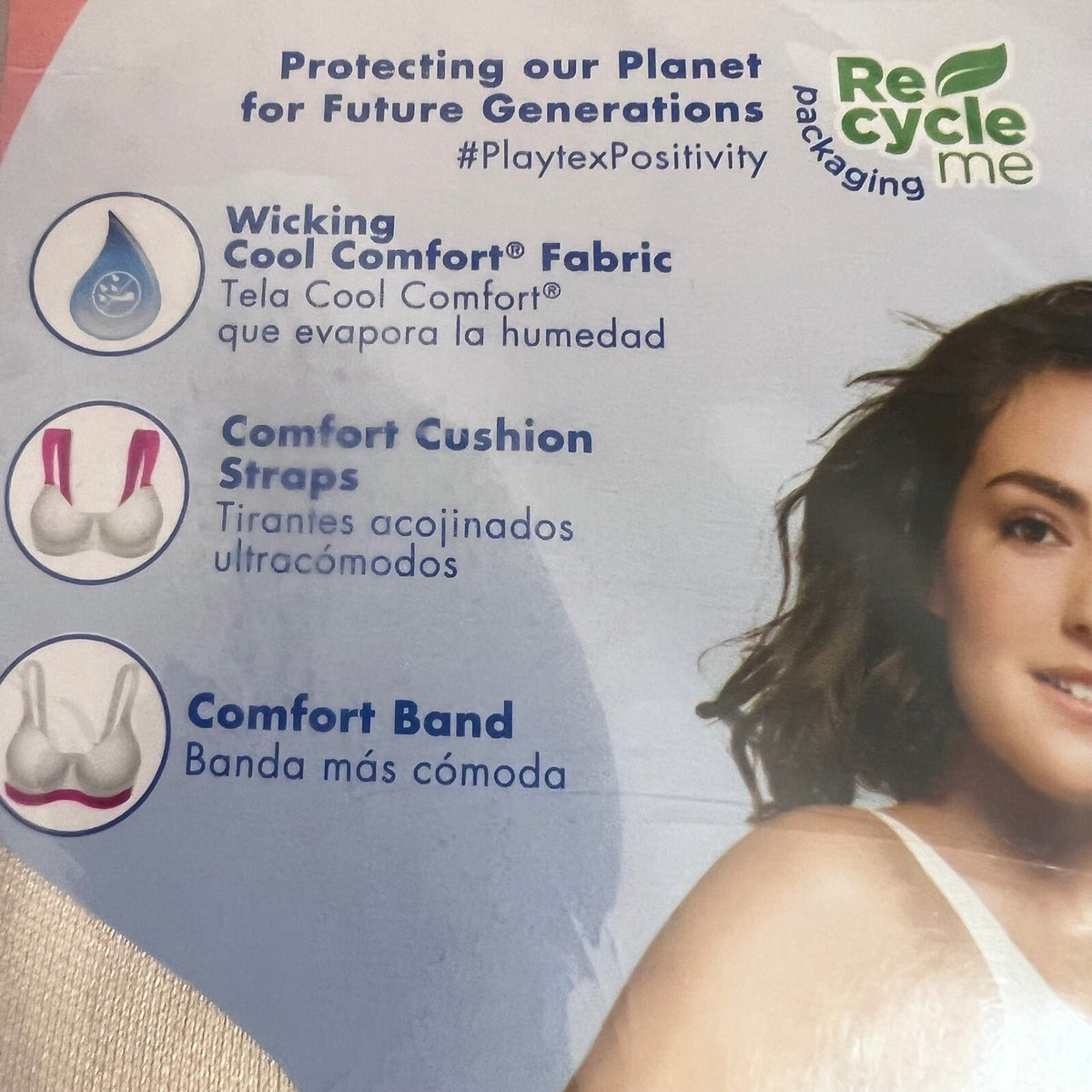 Playtex 18 Hour Active Breathable Comfort Bra Womens 42C Beige Wirefree 4159