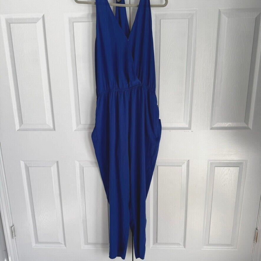 Forever 21 Large Women's Sleeveless Jumpsuit Romper Racer Back Pockets