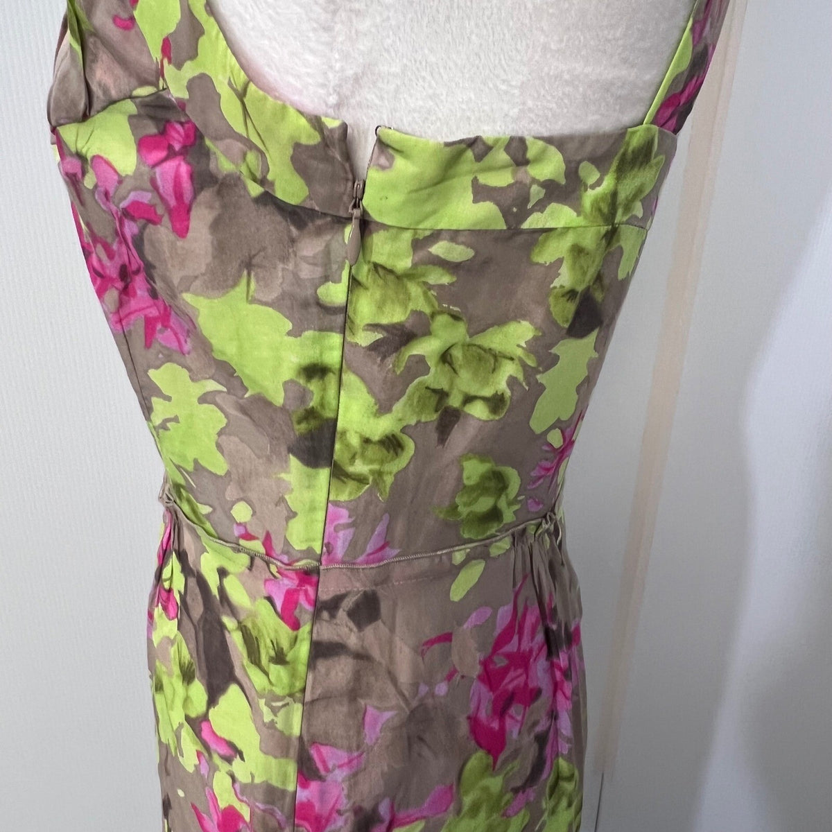 Banana Republic Floral Print Dress Sleeveless Cotton Silk Blend Size 2