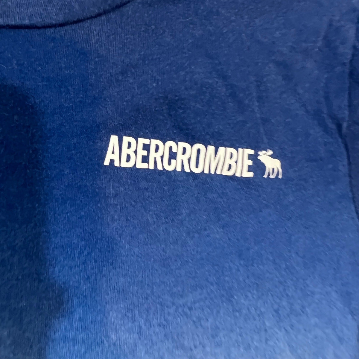 Abercrombie Kids Long Sleeve Shirt Boys 11/12 Blue Orange Ombre Logo Cotton