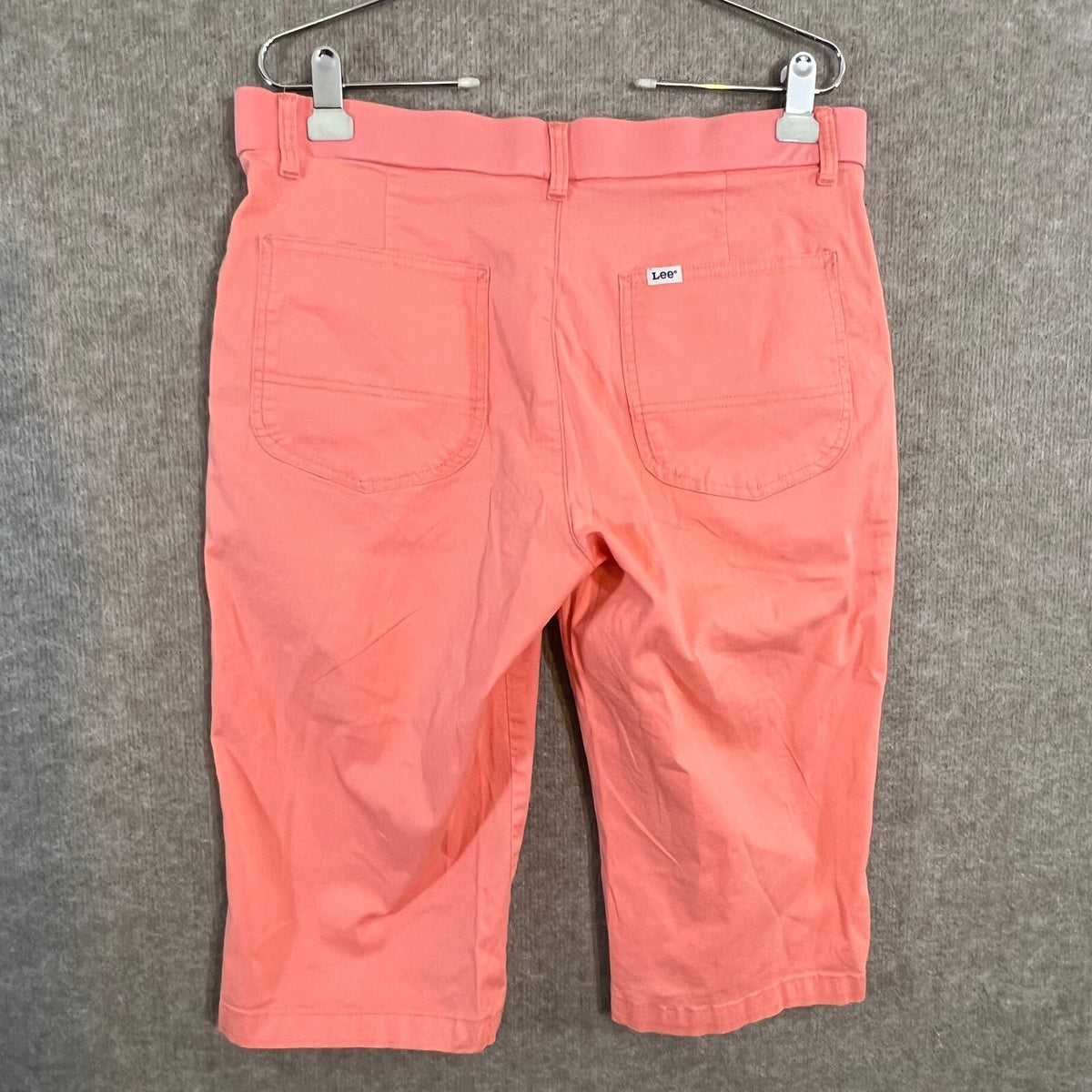 Lee Capris Womens 14 M Coral Pink Stretchy Casual Minimalist