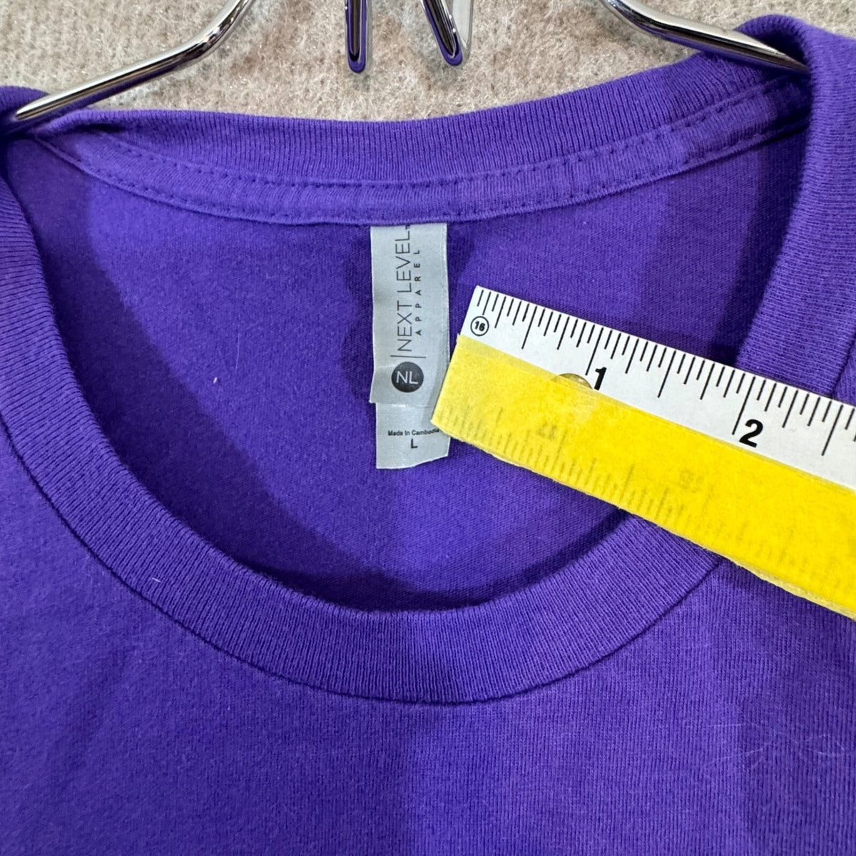 Next Level LSU Geaux Tigers T Shirt Womens Large Purple Short Sleeve Gameday