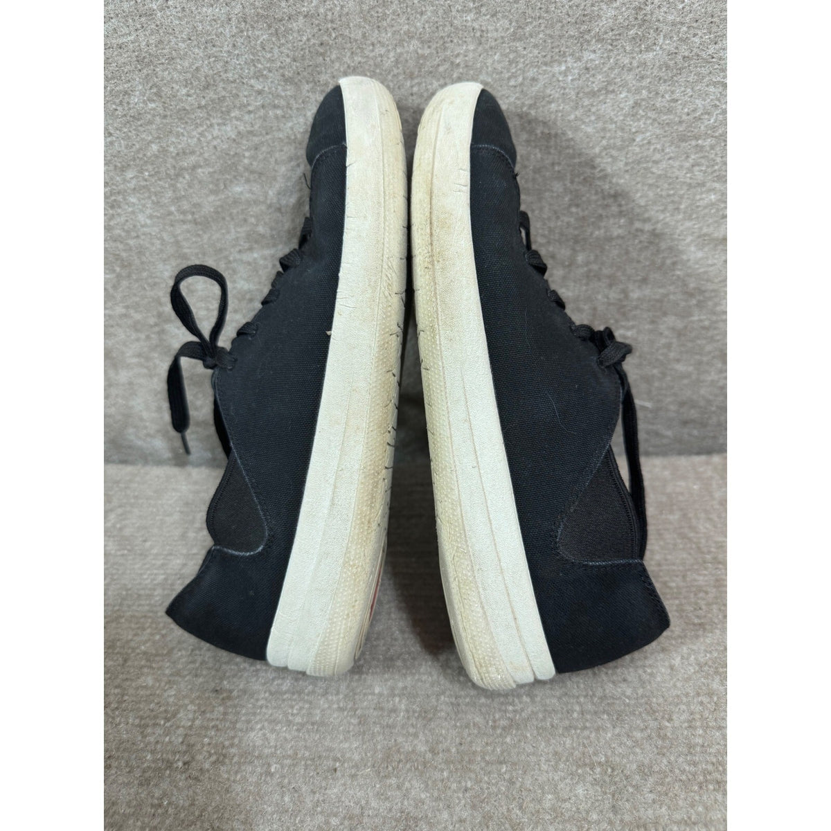 FitFlop Canvas Sneakers Women 9 Black Anatomicush Comfort Casual Minimalist