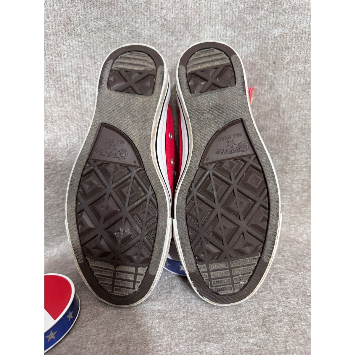 Converse Chuck Taylor All Star High Top Womens 8 Red Canvas Sneakers Americana
