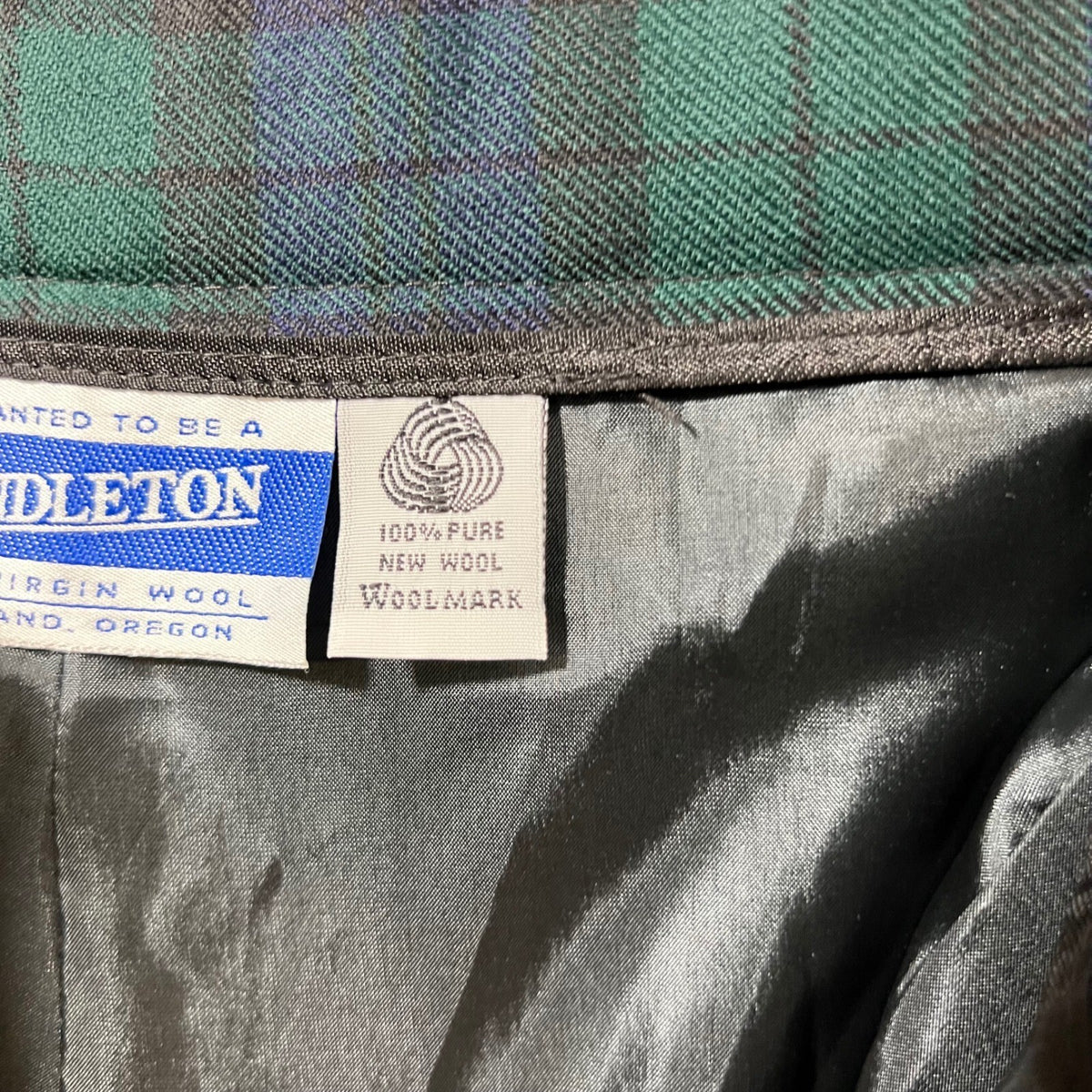 Pendleton Wool Vintage Dress Pants s12 Blackwatch Tartan Plaid NWT Deadstock USA