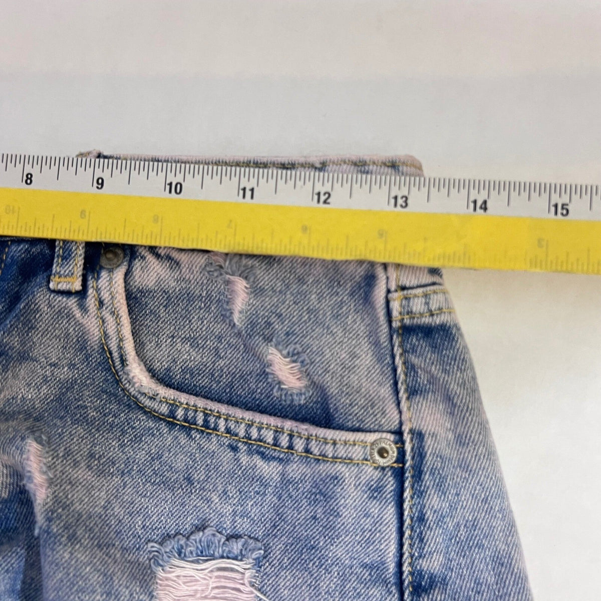 Forever 21 Shorts Women 25 Blue Distressed Denim Cut Off Festival Grunge