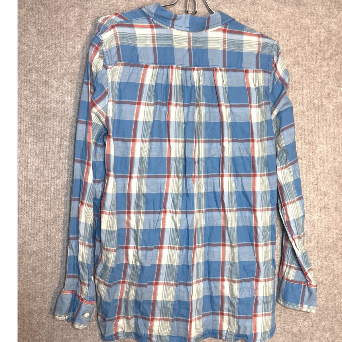 Denim & Supply Ralph Lauren Plaid Shirt Womens Large Blue Utility Workwear