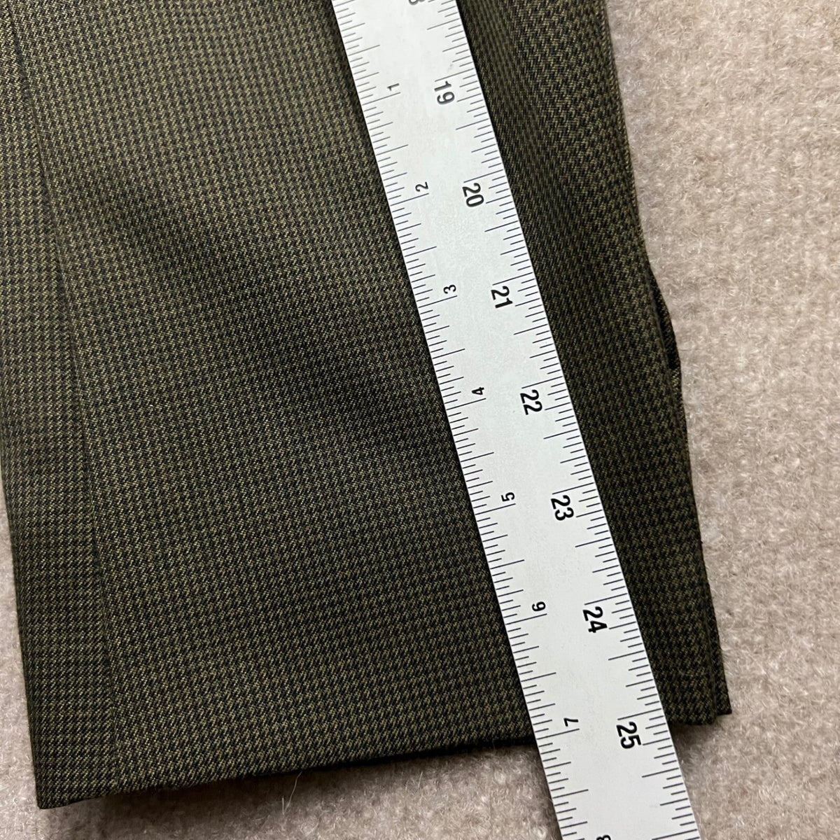 Cellini Linea Uomo 42R Men 2pc Suit 33x29 Brown Houndstooth Career