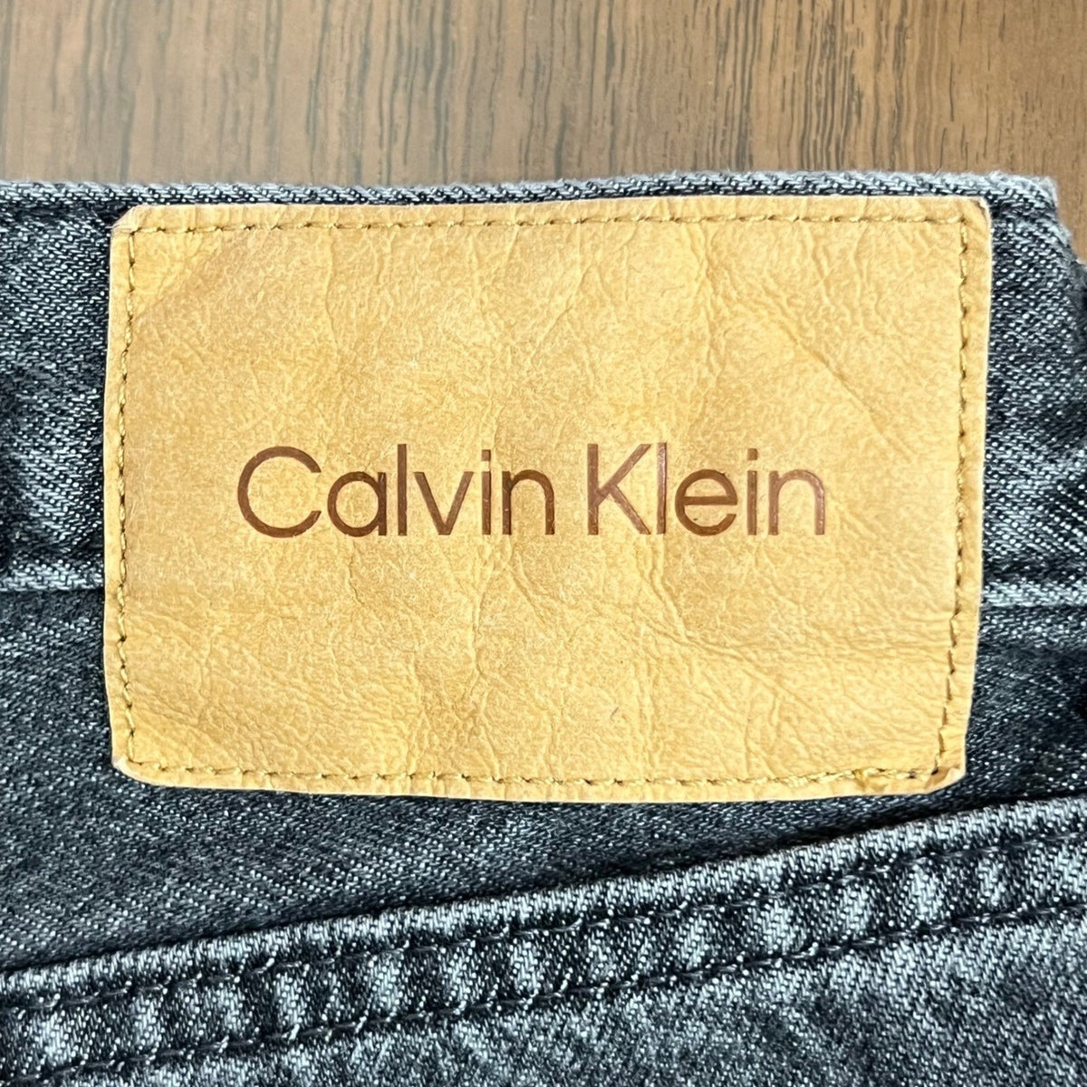 Calvin Klein Jeans Mens 34 Gray Acid Wash Straight Leg Denim Casual Streetwear