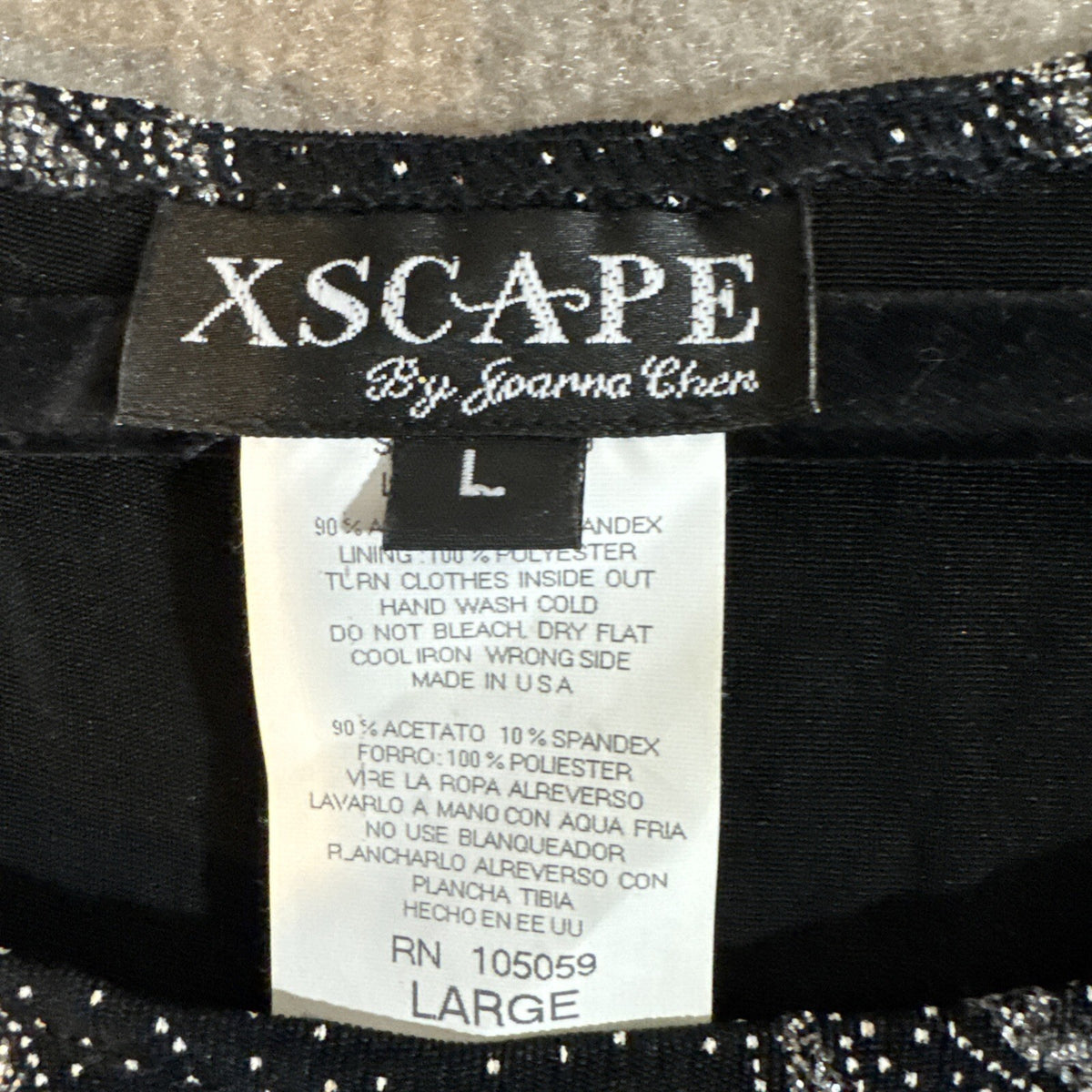 Xscape By Joanna Chen L Dressy Sleeveless Blouse Tank Glitter Stretch Tank
