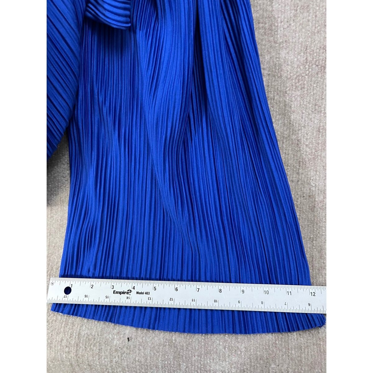 Torrid Blue Pleated Wide Leg Jumpsuit Plus Size 3 22/24 Pockets V Neck