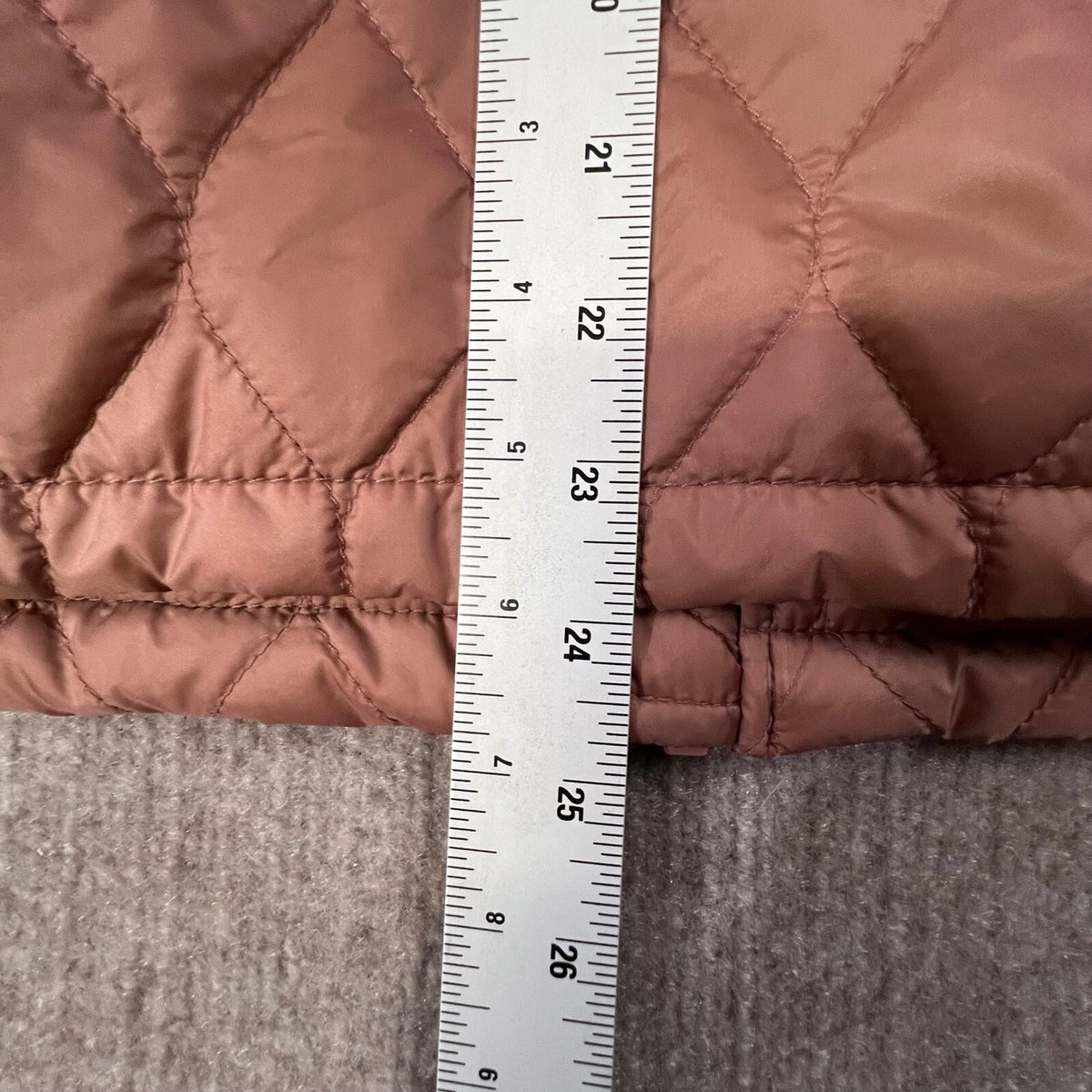 Joy Lab Quilted Bomber Jacket Womens L Mauve Pink Full Zip Padded Pockets