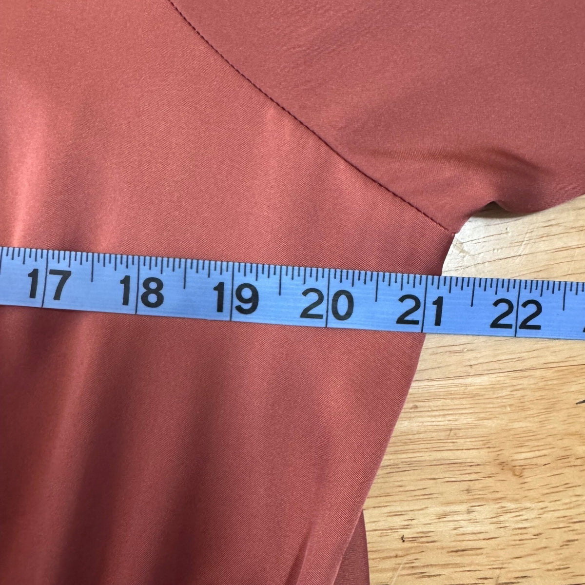 Express Midi Dress Women XL Rust Satin Smocked Waist Tiered Boho Romantic