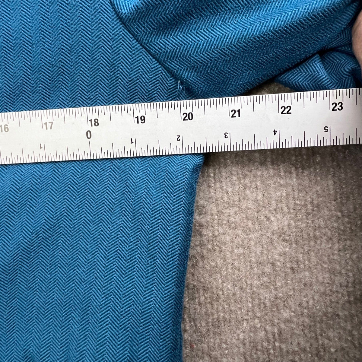 Coldwater Creek Womens Blazer Jacket Size 12 Blue Herringbone Career Office