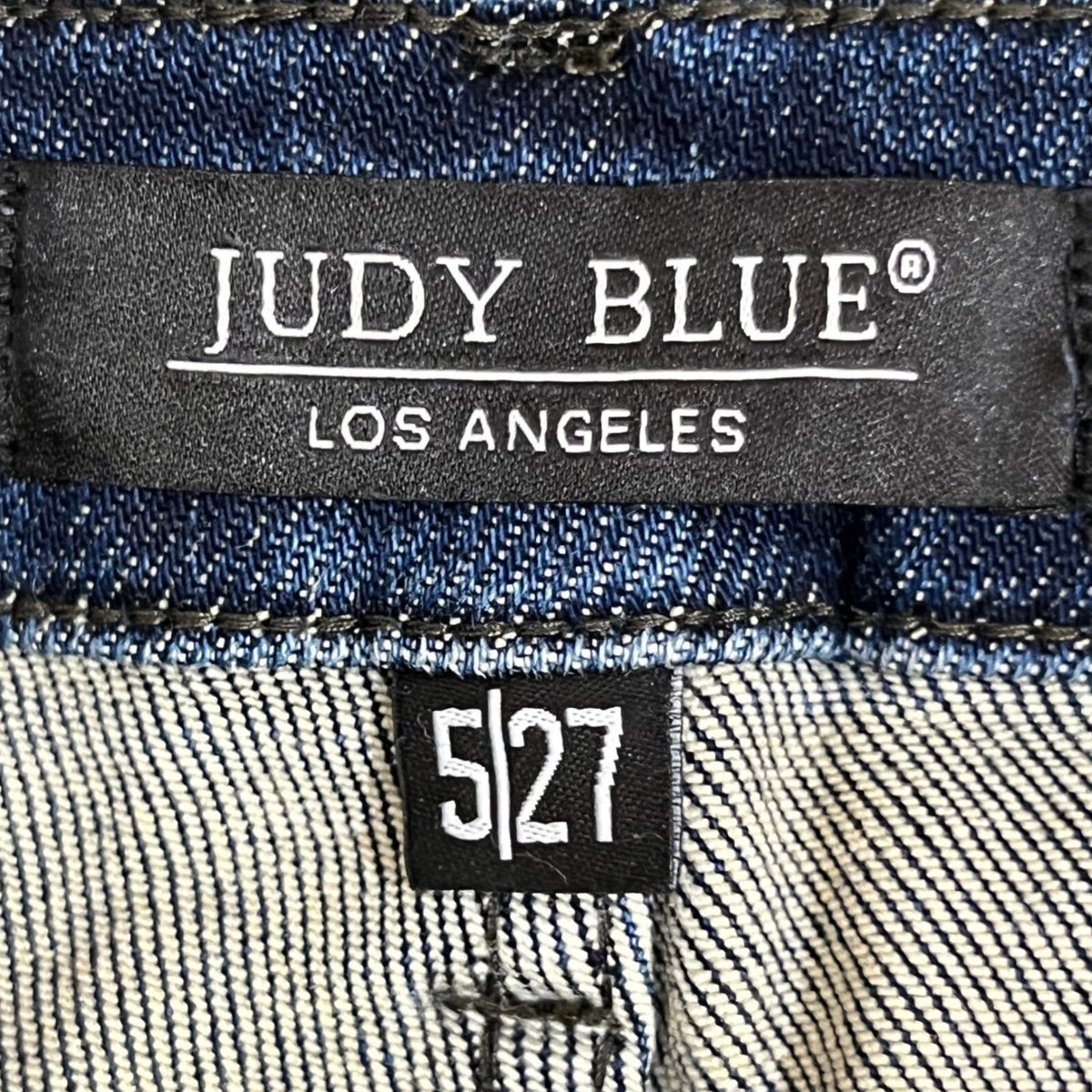 Judy Blue Jeans Women 5 27 Boyfriend Plaid Patch Distressed Denim Grunge