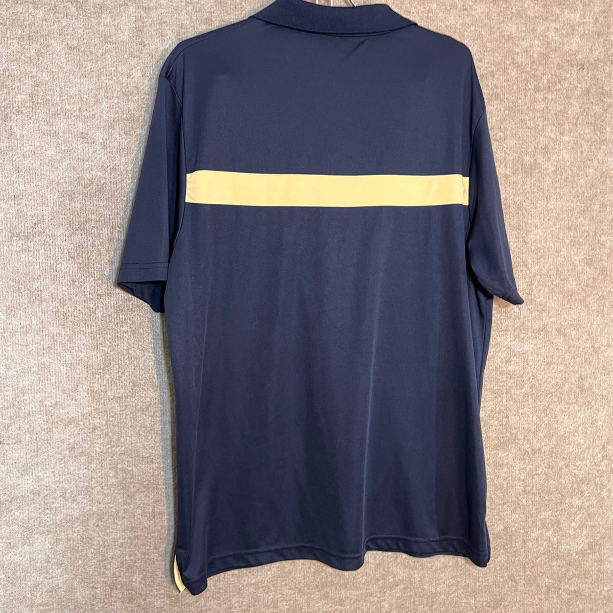Colosseum Notre Dame Fighting Irish Polo Mens XL Navy Gold Chevron Gameday
