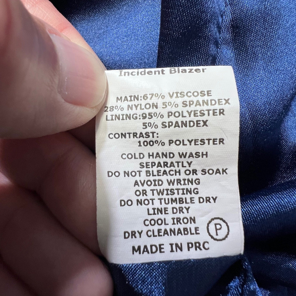 Wish The Label Blue Colorblock Fitted Blazer Jacket Size M AU 12 Career Business