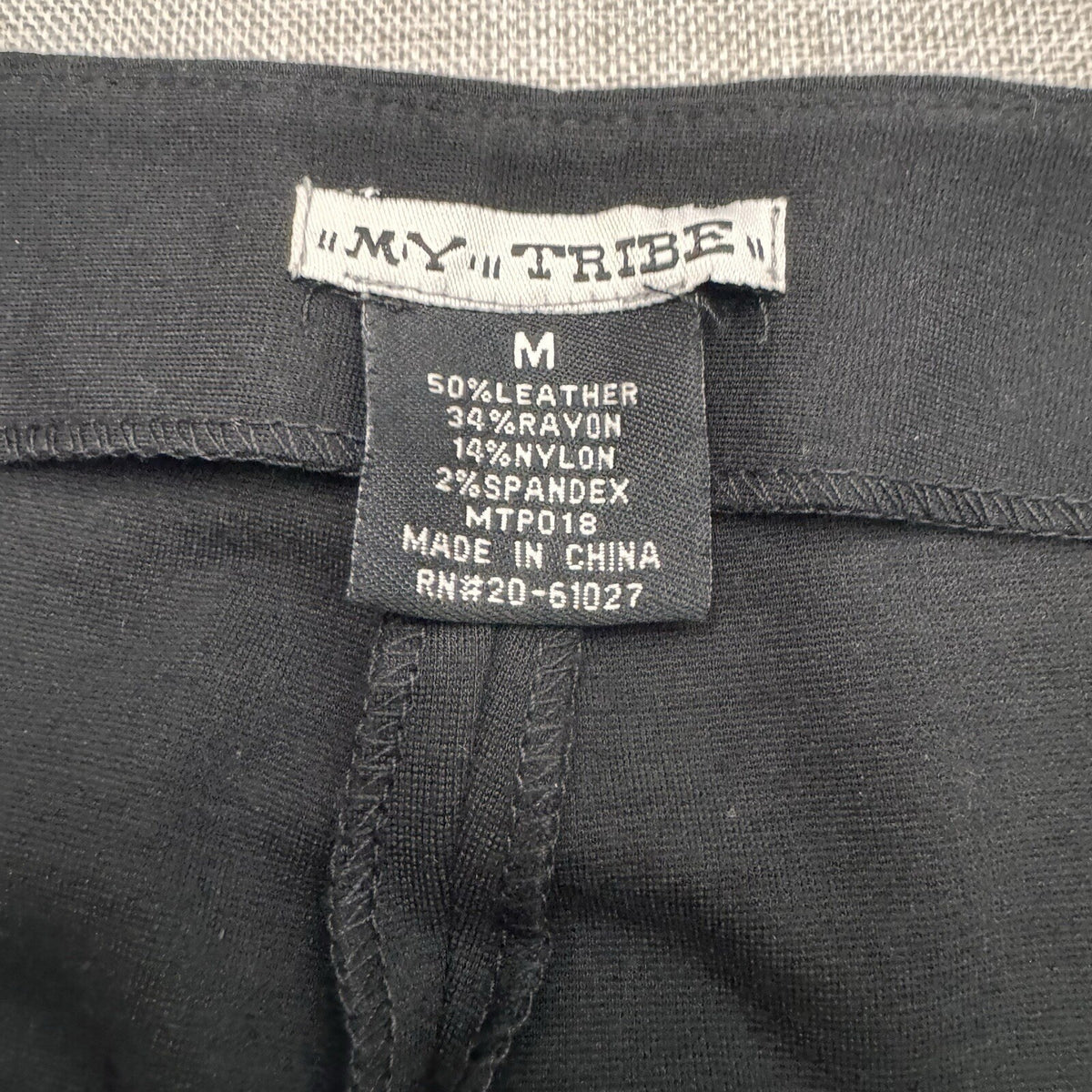 My Tribe Leather Leggings Womens M Black Moto Skinny Biker Minimalist