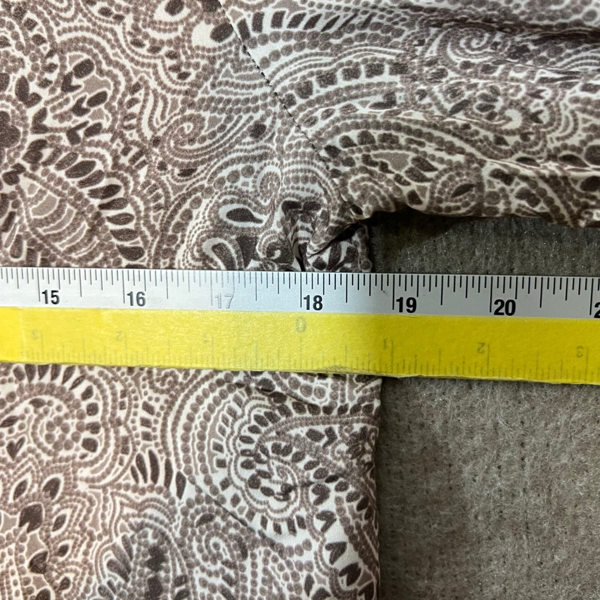 Pure Jill Button Up Top Women XS Brown Paisley Ecovero Viscose Boho