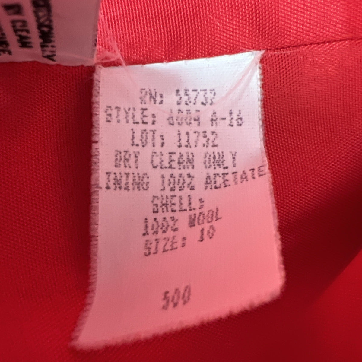 VTG Worthington Wool Blend Red Blazer/Jacket Workwear Size 10 Gold Button