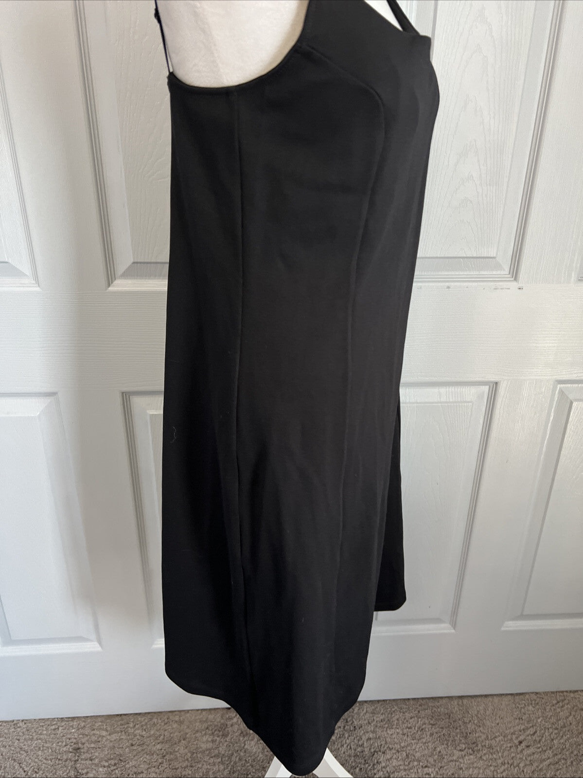 Vtg TravelSmith Coolmax Polyester Blend Sleeveless Dress 34B MIDI Size USA Made