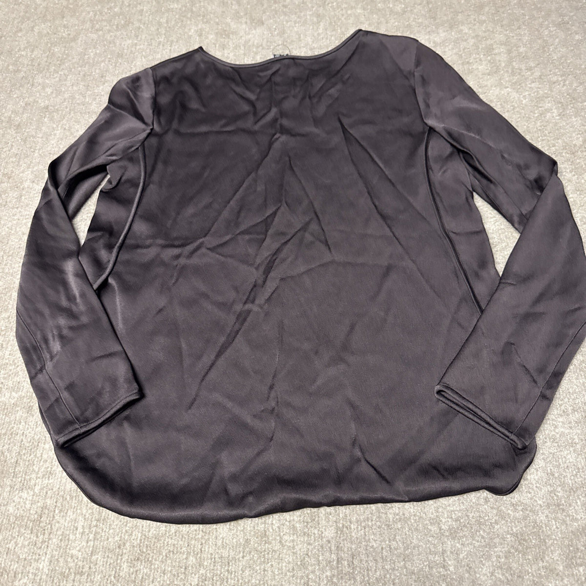 Theory Vintage Y2K Nishra Liquid Satin M Tunic Top Dark Burgundy Sz M NWT