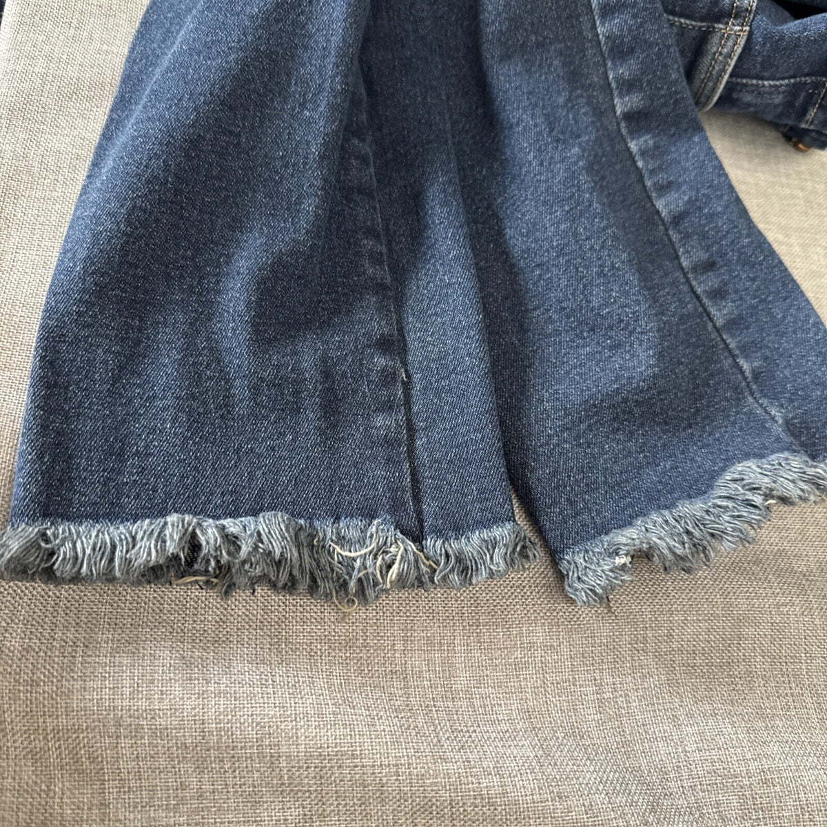 YMI Dream Bib Overall Vintage+stretch XS Women Distressed Raw Cuff Hem