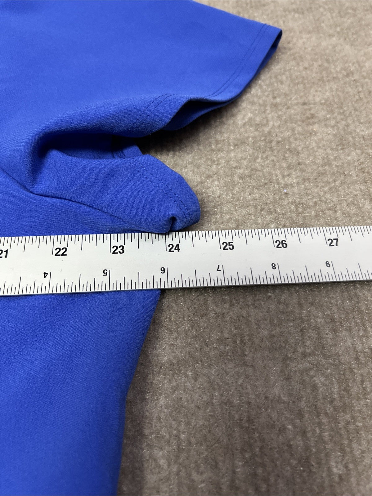 NWT Lane Bryant Womens 22 Top Blue Short Sleeve Peplum Career Modest Comfort