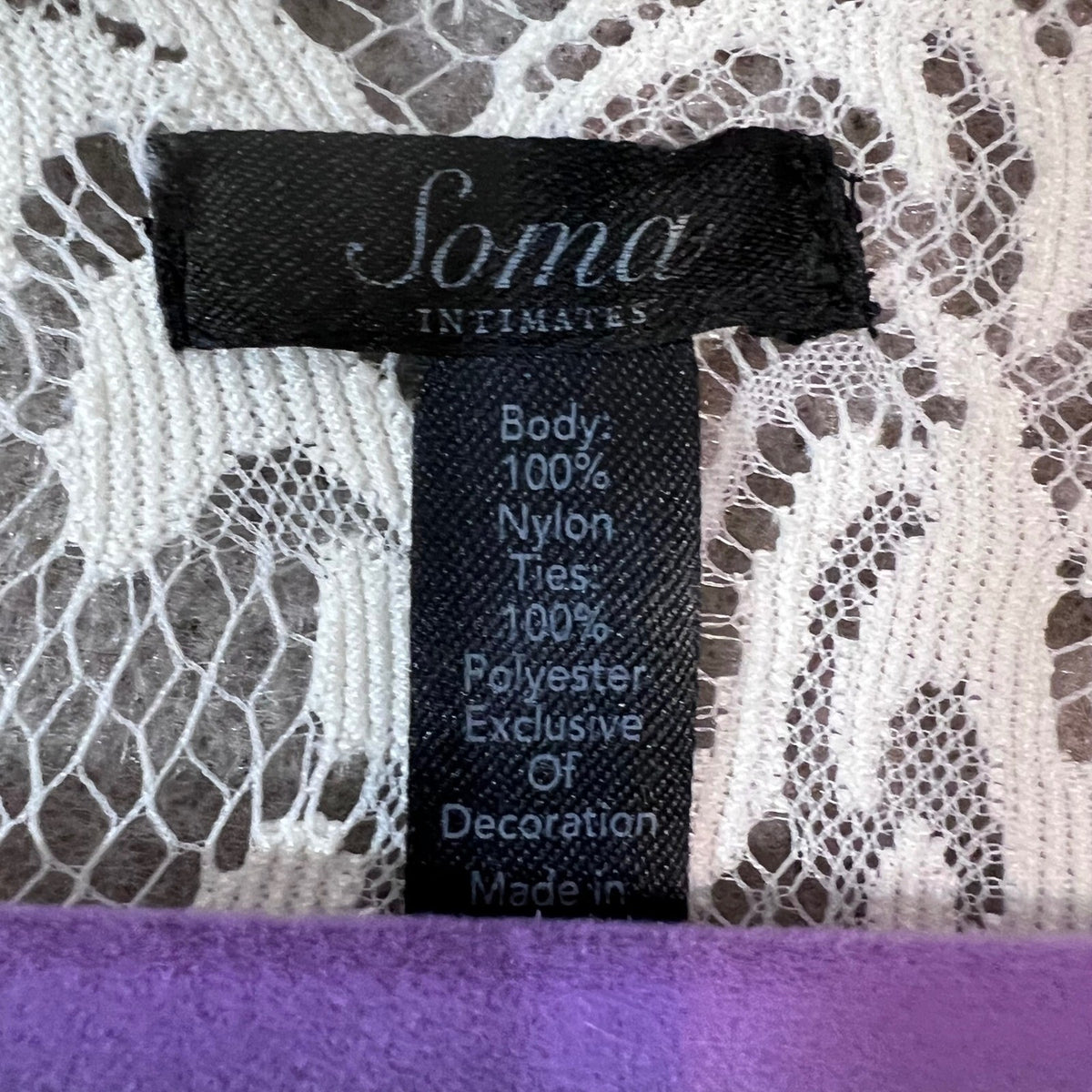 Soma Intimates Lace Kimono Coverup Womens XL White Floral Sheer Boho Bridal