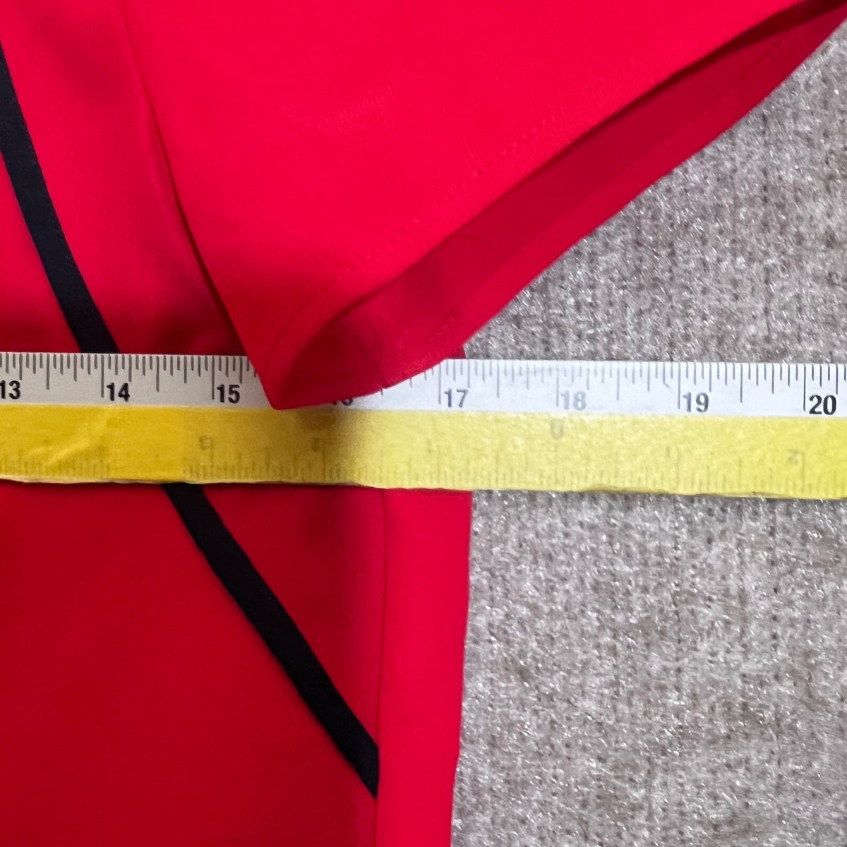 Armani Exchange Blouse Womens XS Red Short Sleeve Contrast Trim High Low Casual