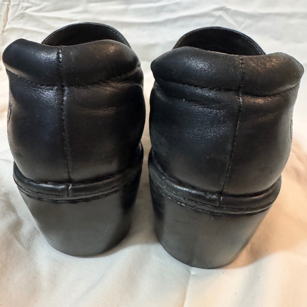 Ariat Leather Clogs Women 7 Black Platform Slip On Laser Cut Western Boho