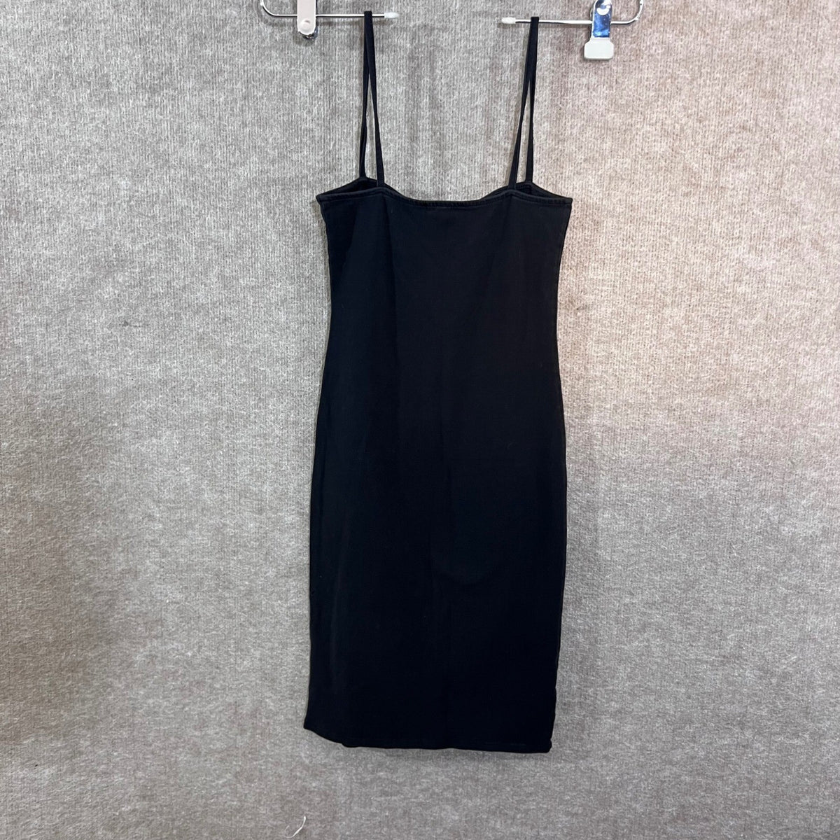 Forever 21 Dress Womens Small Black Mini Bodycon Spaghetti Strap Casual Basic