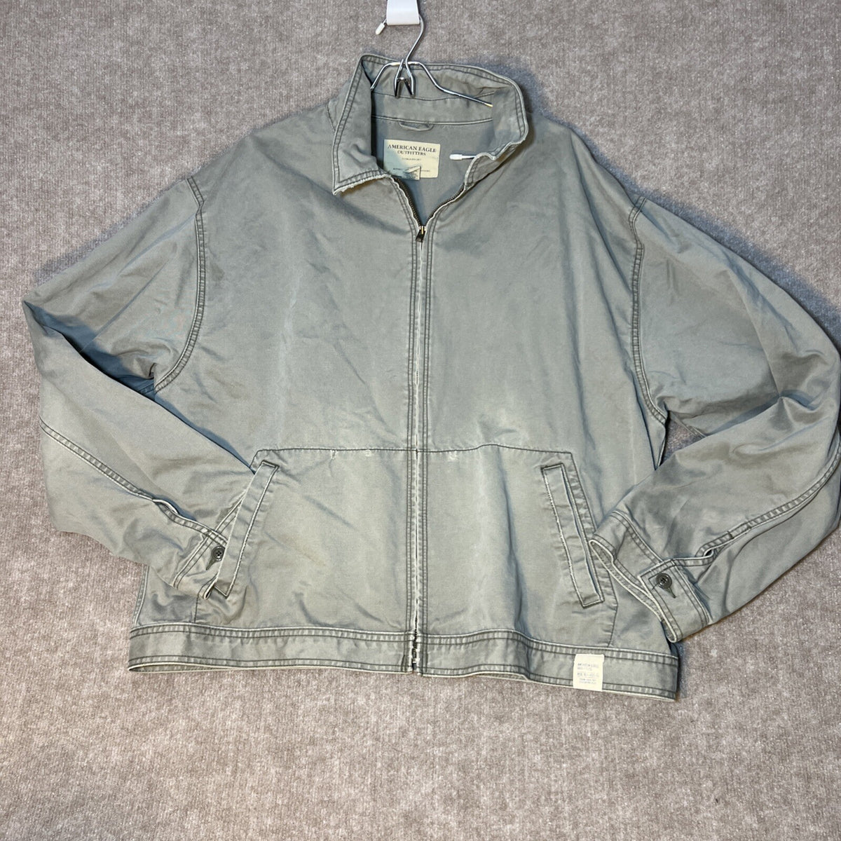 American Eagle Men XXL Jacket Utility Chore Canvas Workwear Distressed