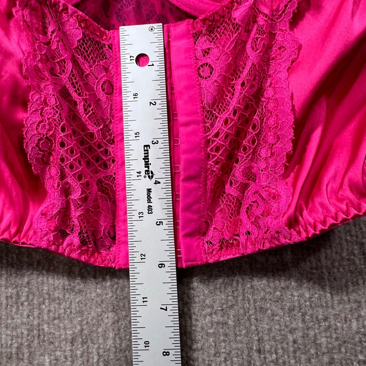 Urban Outfitters Pink Lace Satin Corset Bustier Top M M