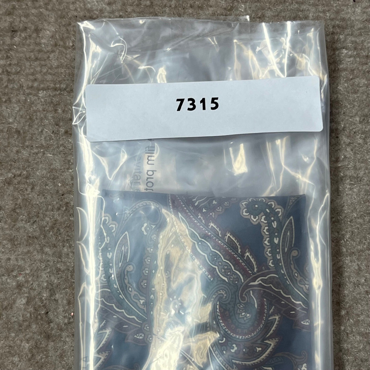 HARDY AMIES London Silk Necktie Blue Paisley Pattern Business Formal