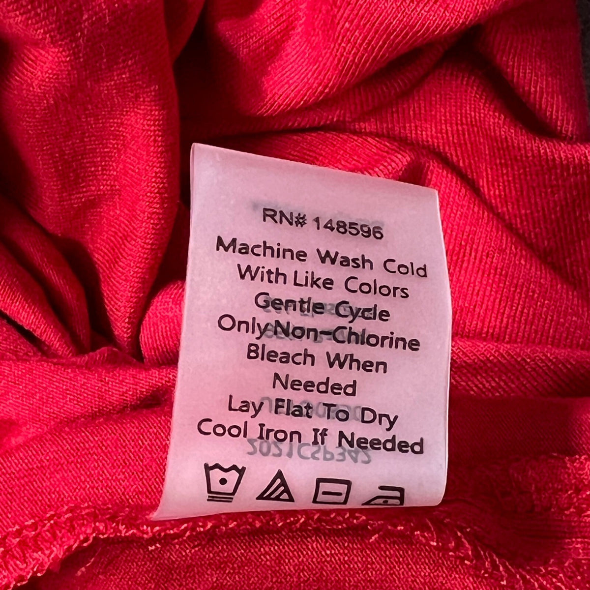 Universal Standard Top Red Jersey Rayon Elbow Sleeve Size XS V-Neck NWT