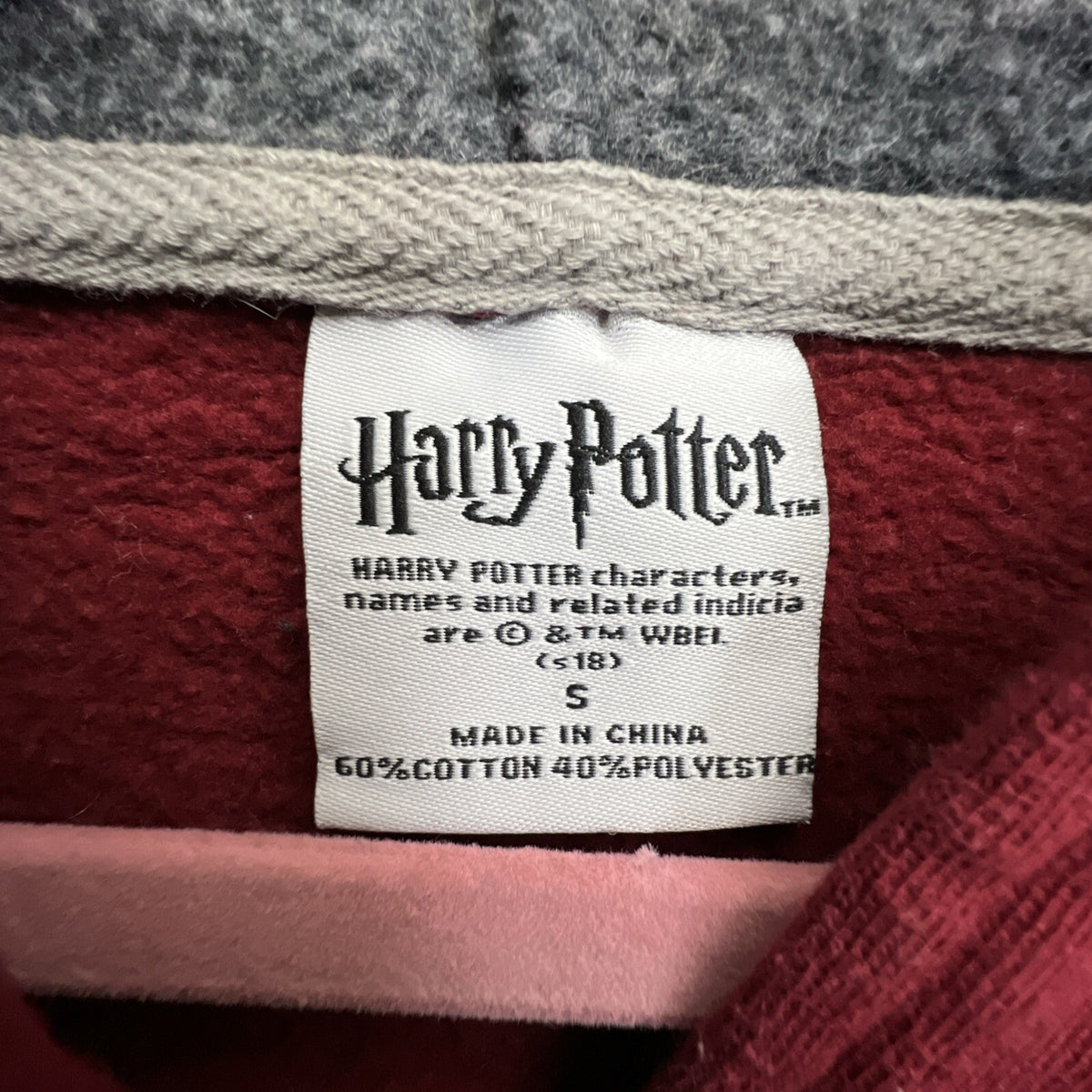 Harry Potter Hogwarts Jacket Womens Small Varsity Hoodie Snap Button Crest
