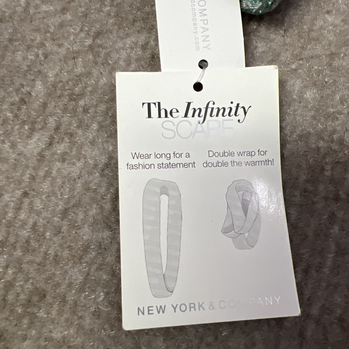 New York & Company Infinity Scarf Blue Chevron Lace Knit NWT One Size Soft