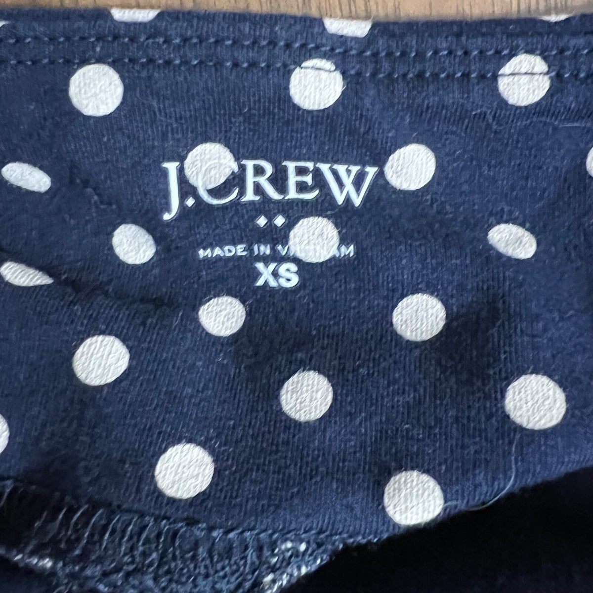 J Crew Polka Dot Leggings Women XS Navy Blue Stretchy Minimalist Preppy
