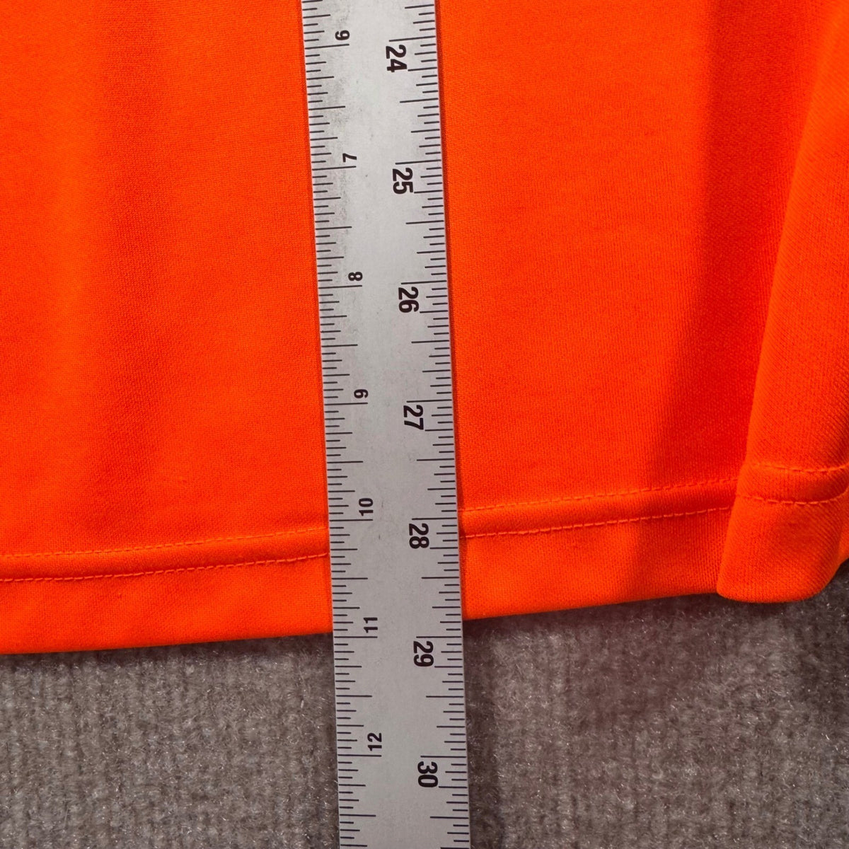 Filson Long Sleeve Performance Crew Shirt Mens Medium Blaze Orange Gray Stretch