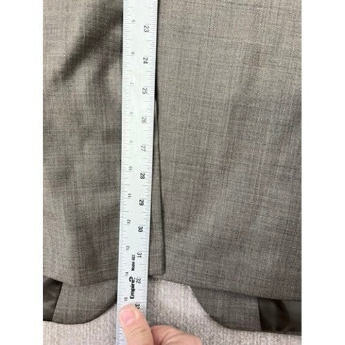 Chaps Men's 44L 38x32 Sleeve Two Button Closure 100% Wool Gray 2 pc Suit