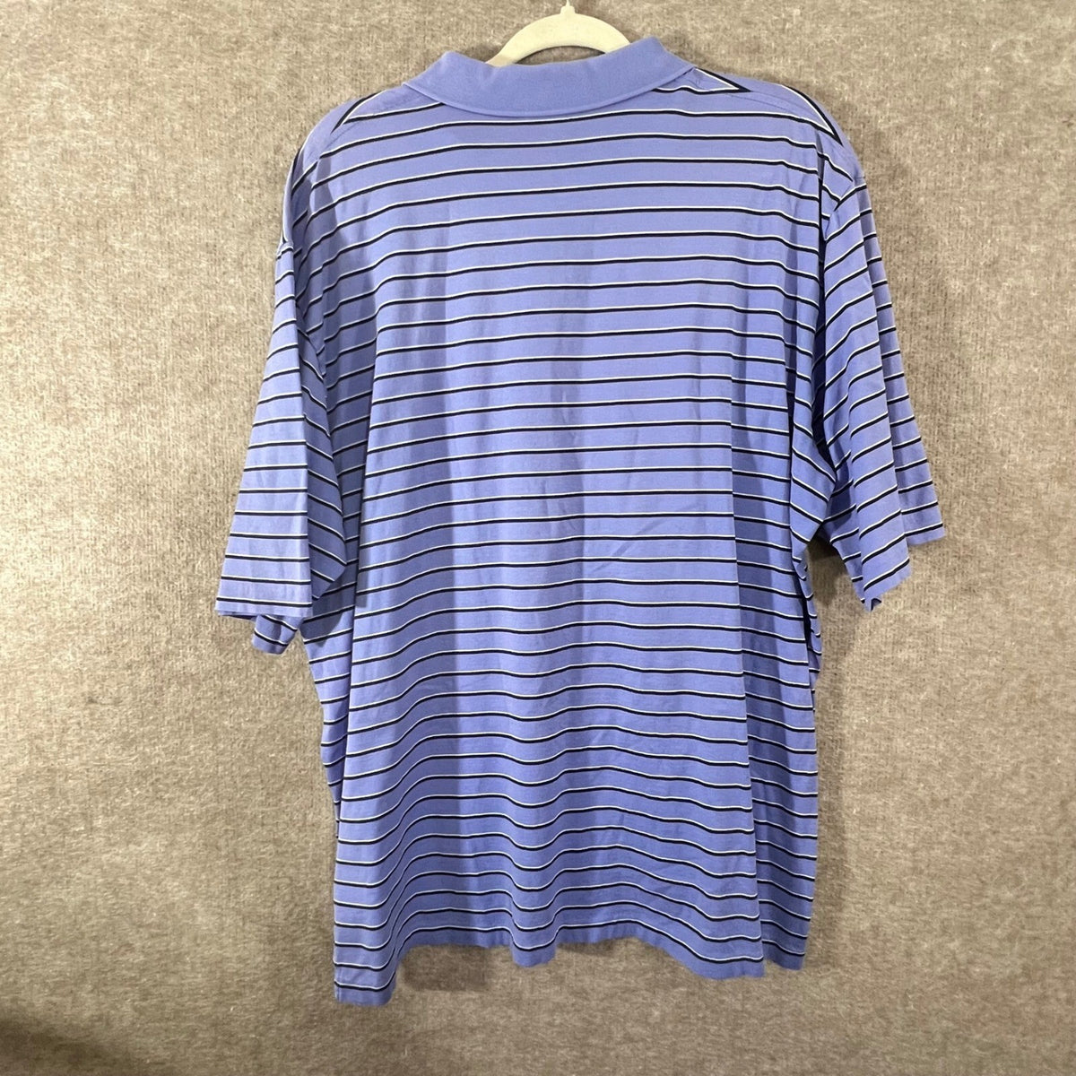 Polo Ralph Lauren Polo Shirt Mens XL Blue Stripe Golf Fit Short Sleeve Preppy