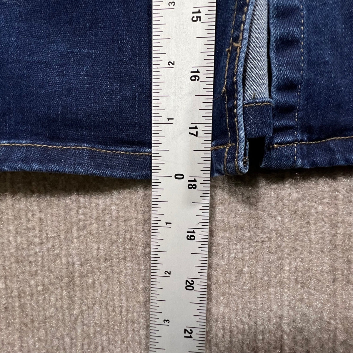 Vintage Violet Denim Skirt Womens 1X Dark Wash Pencil Knee Length Button Fly