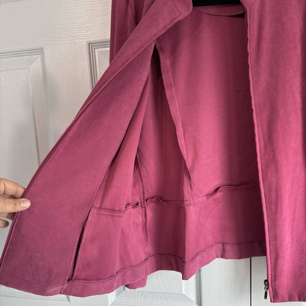 JM Collection Women's Size 16 Zip Blazer | Pink | Career Separate Capsule Ready