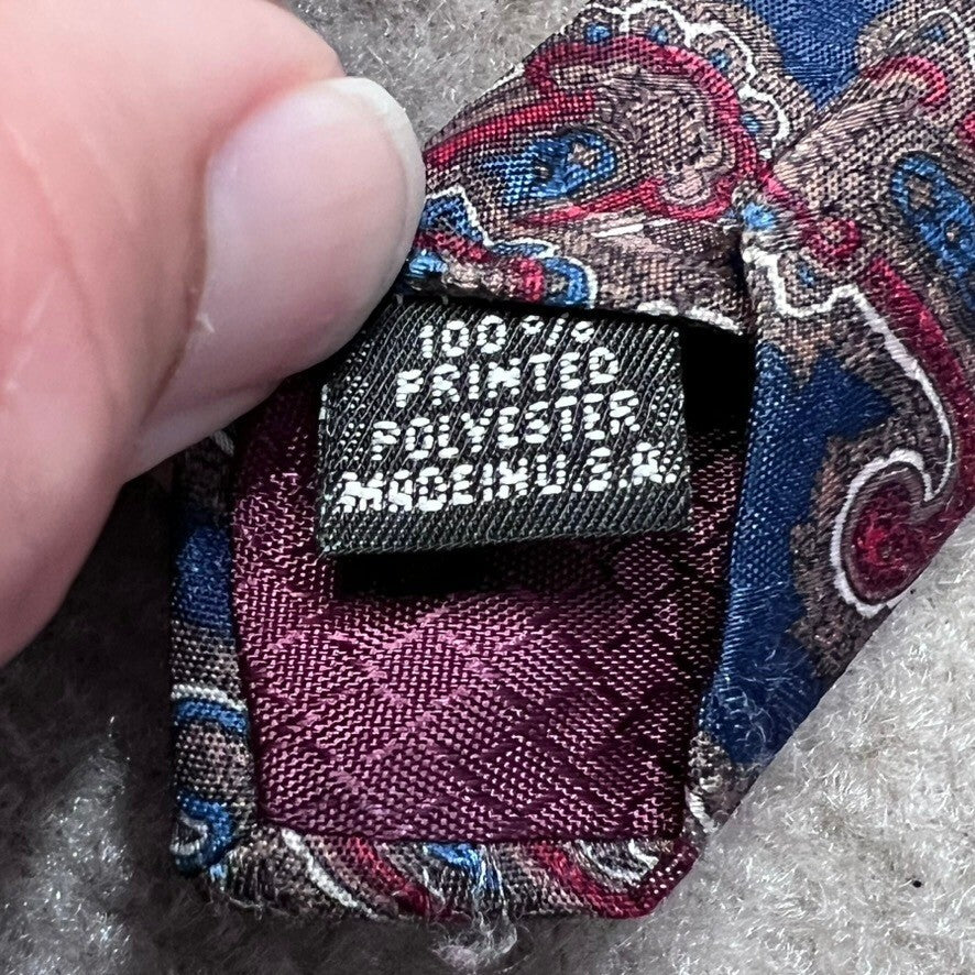 Christian Dior Monsieur 100% Silk Paisley Tie Business Classic USA Designer Vtg