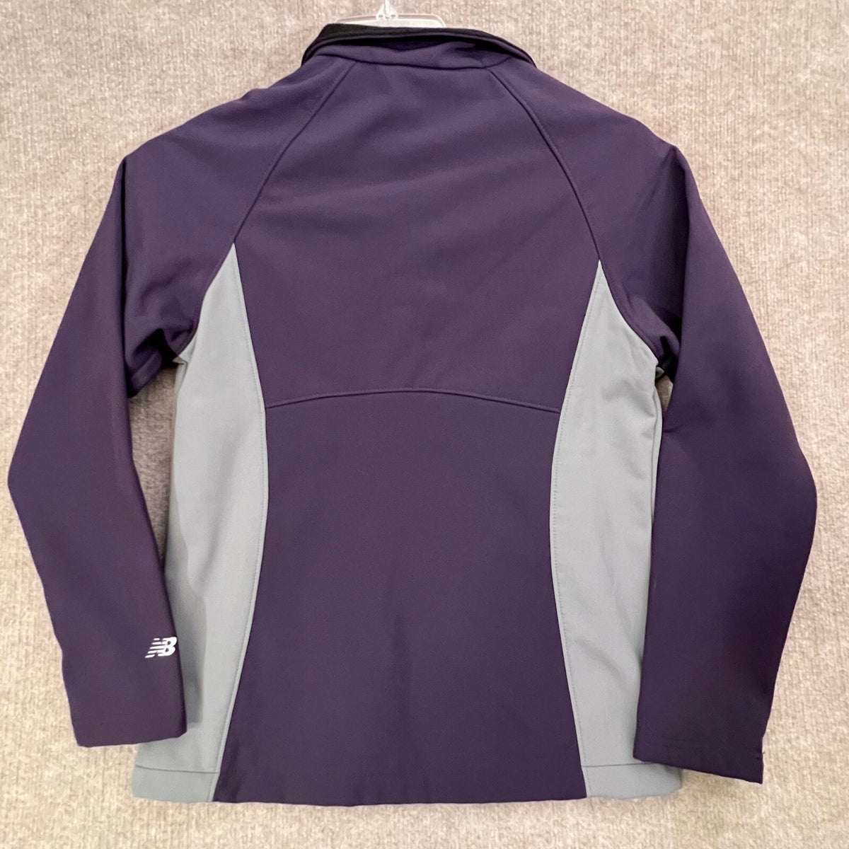 New Balance Womens Full Zip Jacket Purple Gray Athletic Running Small S